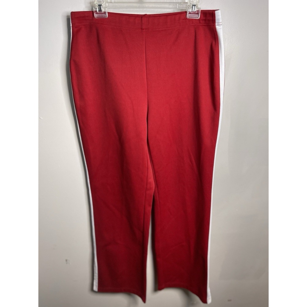 Lauren Ralph Lauren Pants Womens Size L Red Lauren Active Stretch Classic Stripe